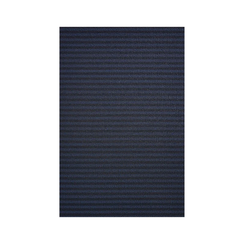 1' 6" x 2' 4" Breton Stripe Shag Mats (blueberry)